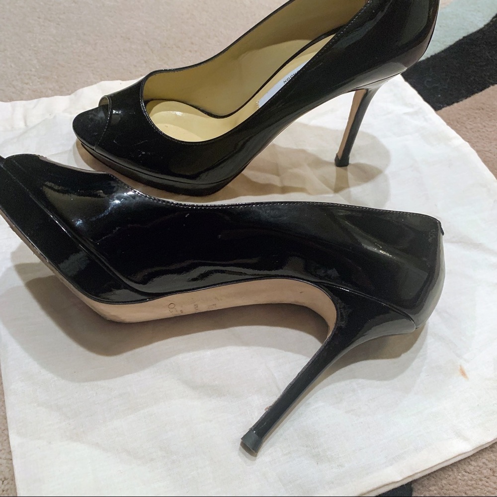 Jimmy Choo Black Luna Leather Heels - Picture 3 of 8